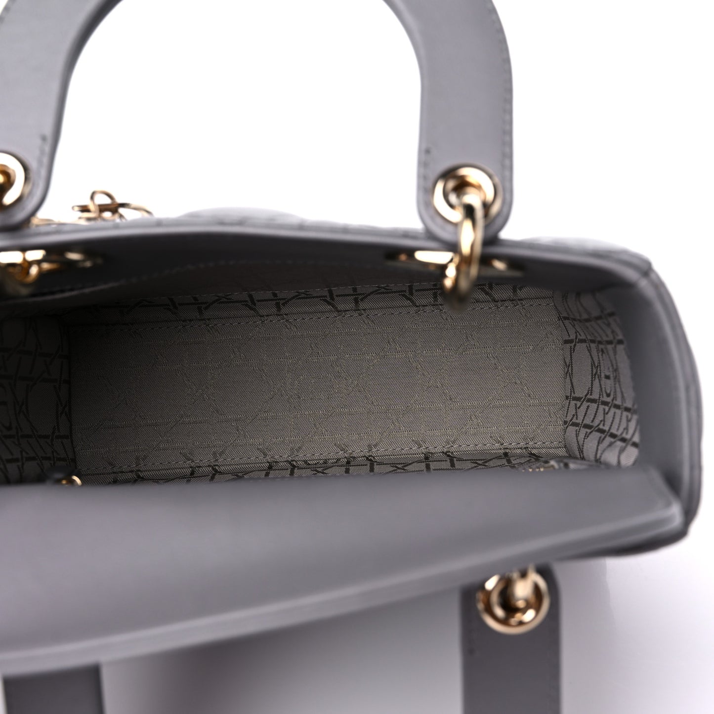 Lambskin Cannage Small My ABCDior Lady Dior Grey
