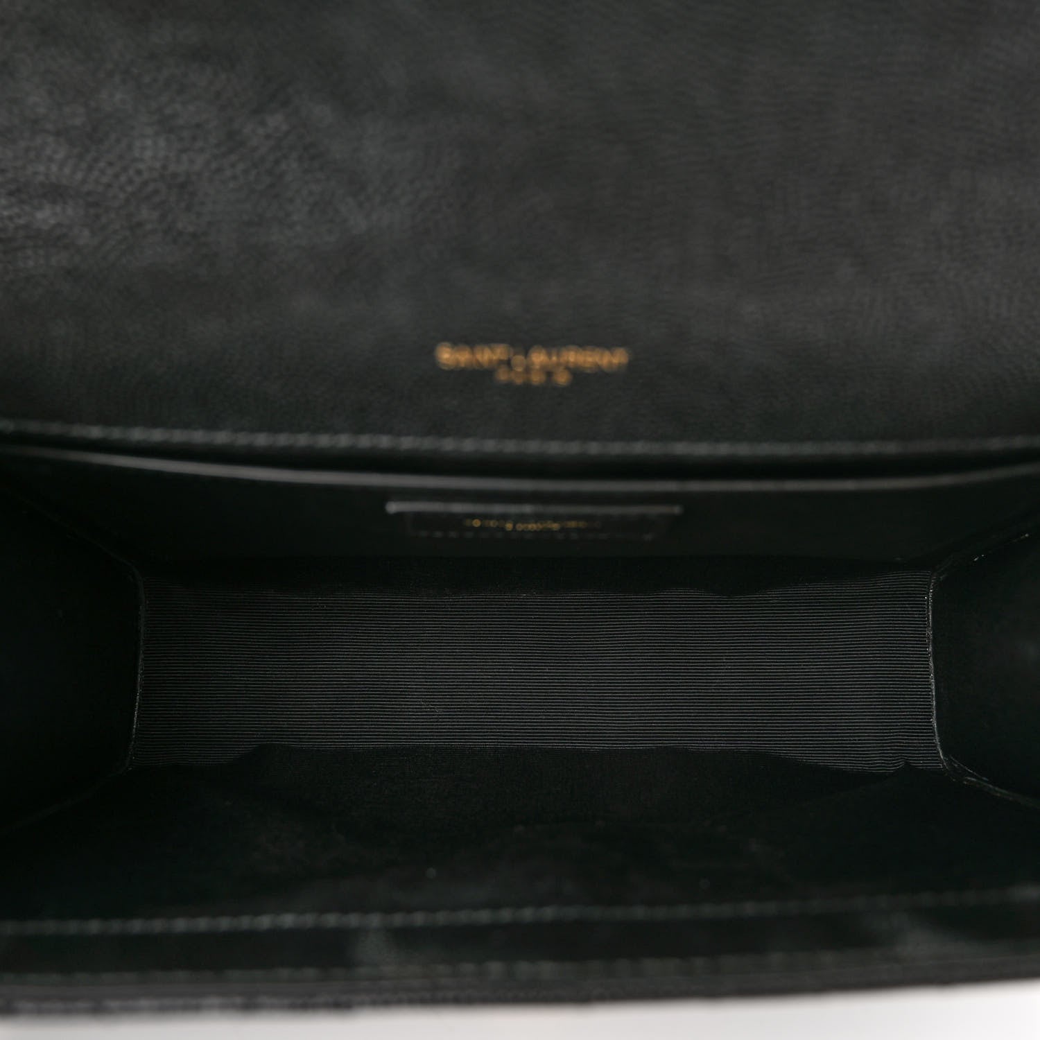 Saint Laurent Grain De Poudre Textured Mixed Matelasse Triquilt Medium Monogram Satchel Black 5 of 10