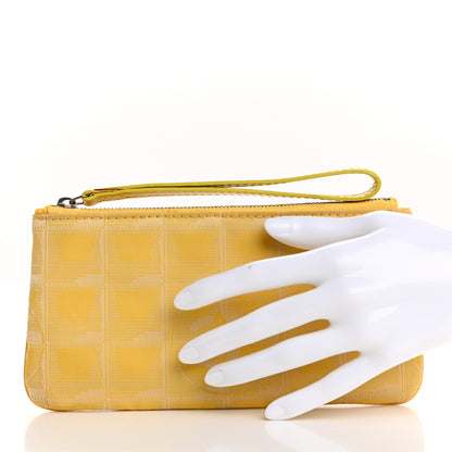 Chanel Nylon Travel Ligne Zip Wristlet Yellow 2 of 11