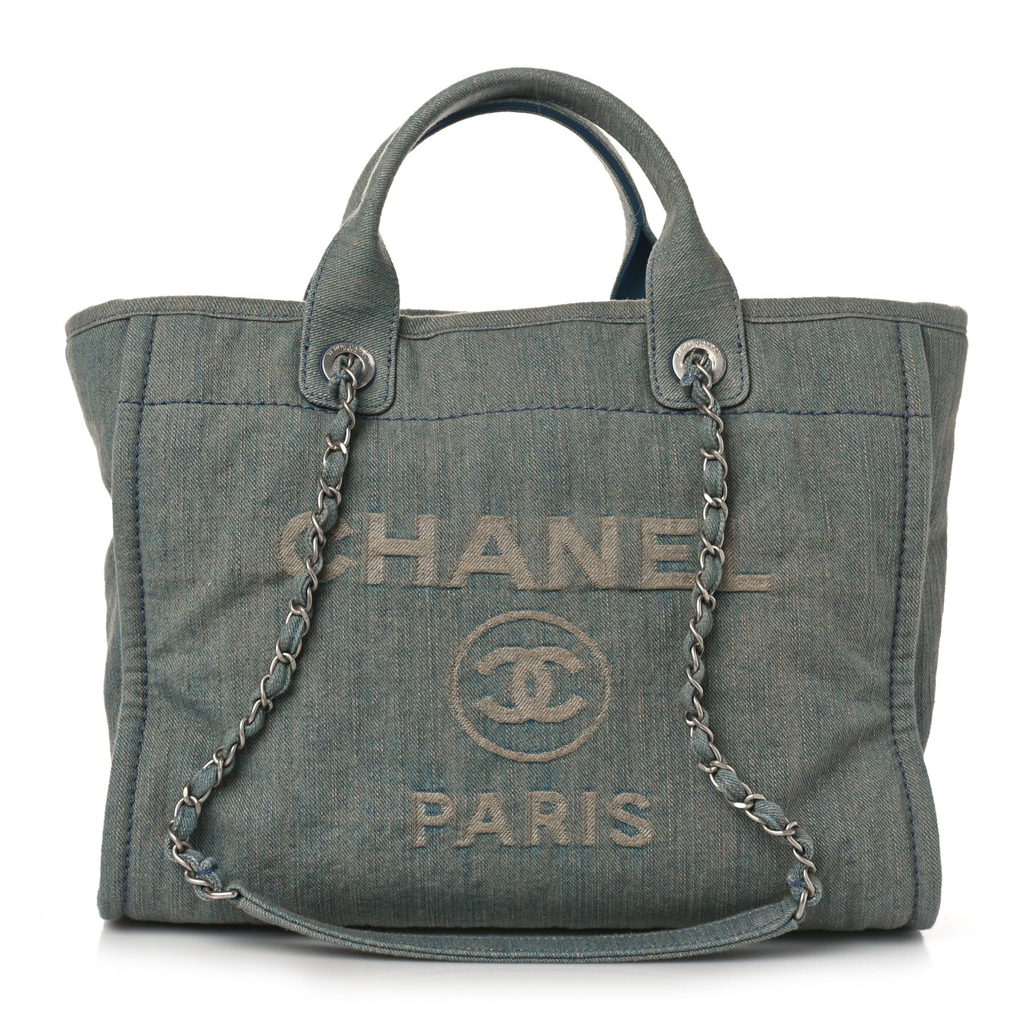 Denim Small Deauville Tote Light Blue