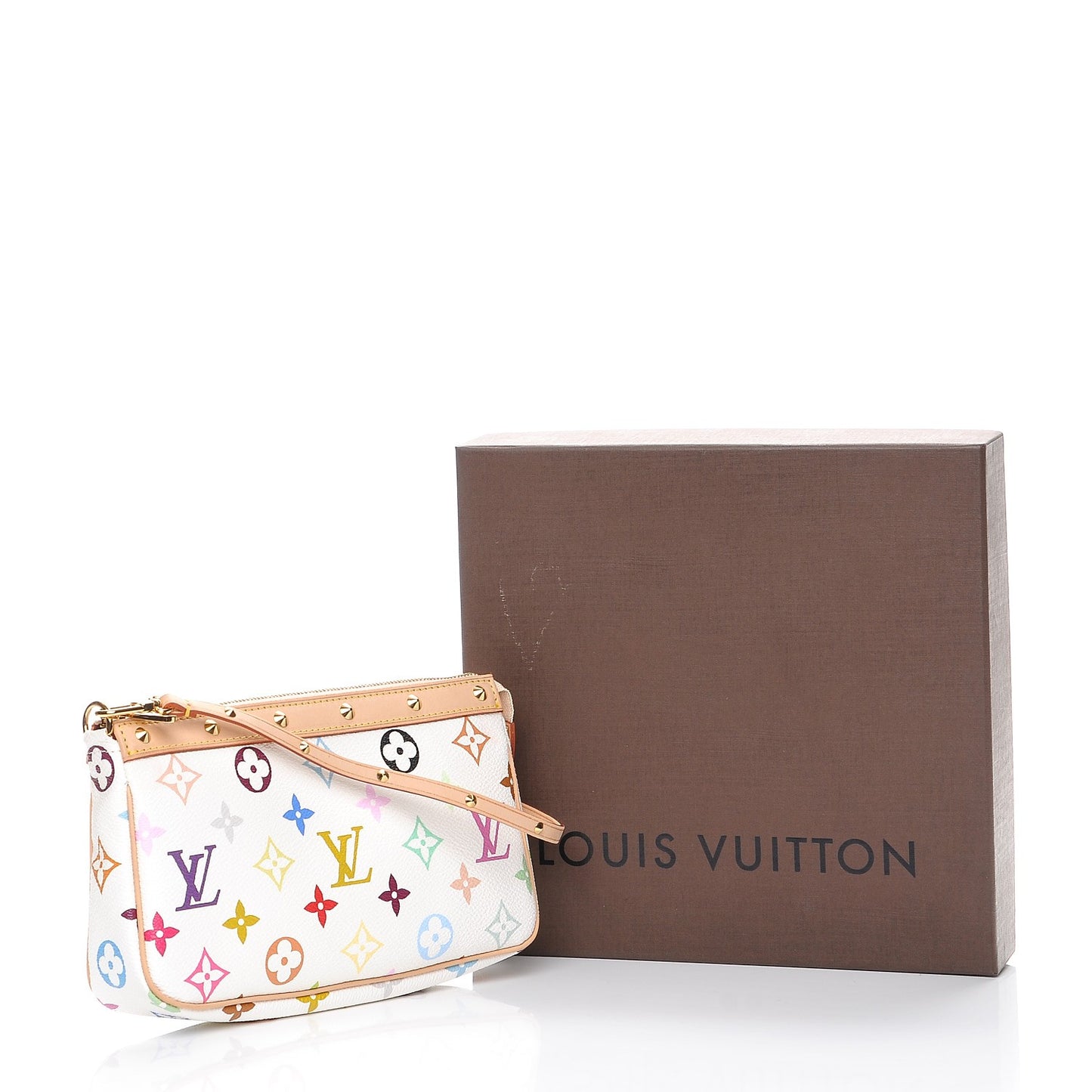 Monogram Multicolor Pochette Accessories White