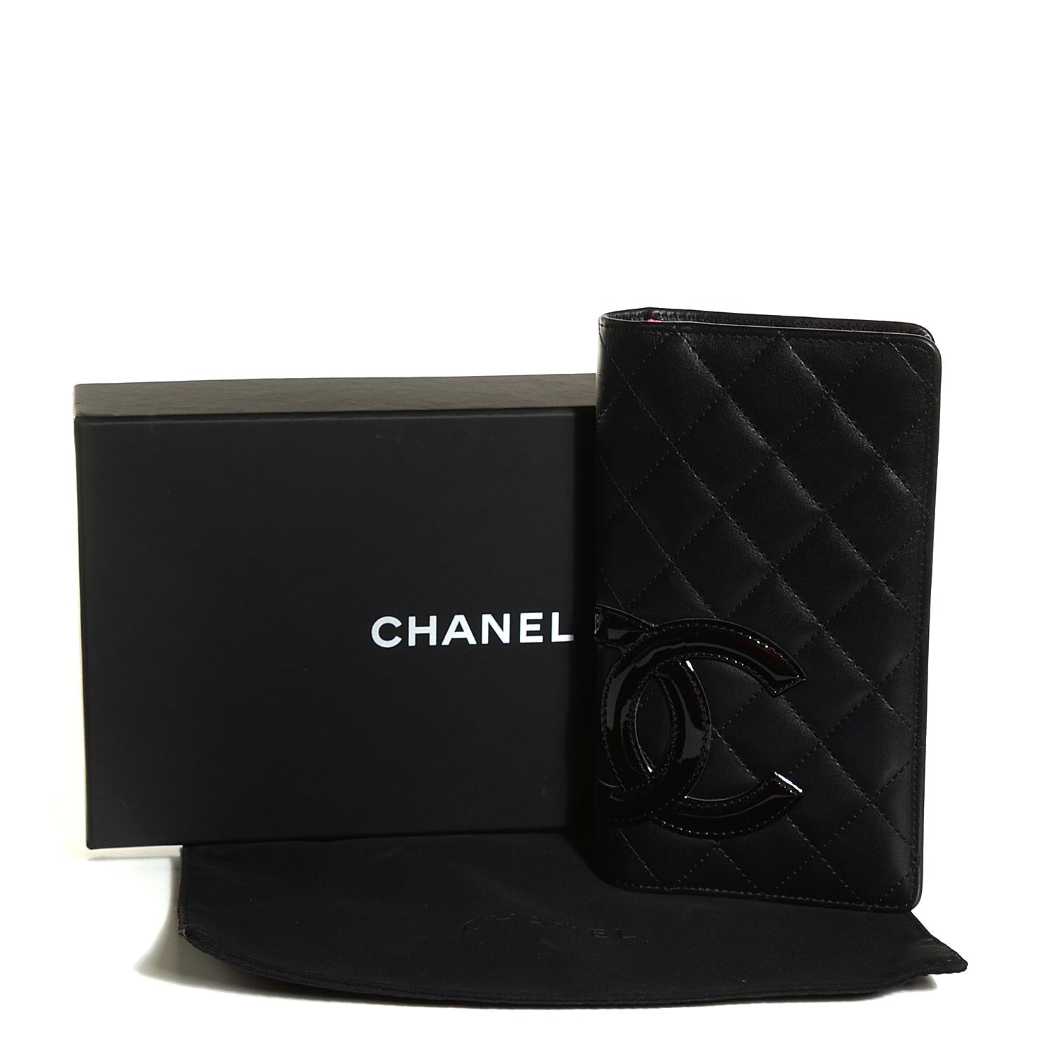 Chanel Calfskin Quilted Cambon Yen Wallet Black 5 of 9