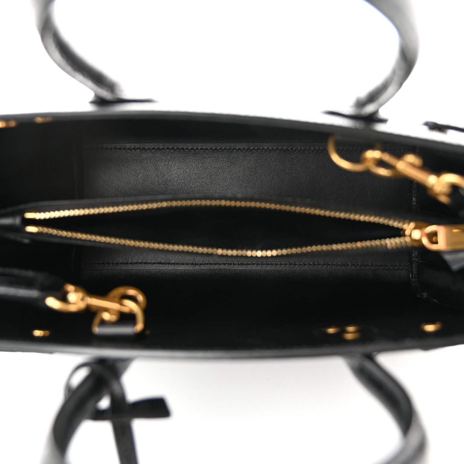 Saint Laurent Calfskin Crocodile Embossed Baby Sac De Jour Black 5 of 10