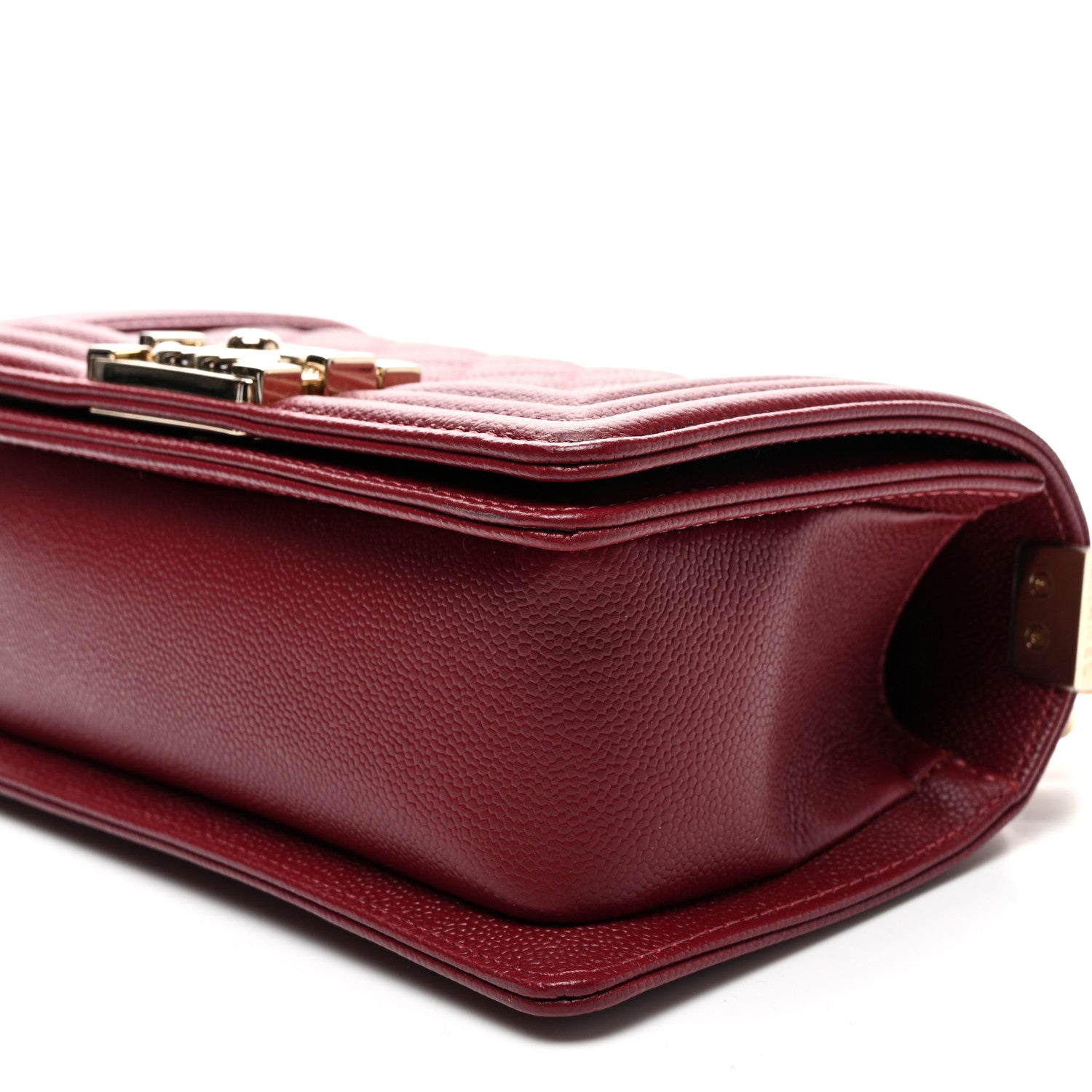 Chanel Caviar Quilted Small Boy Flap Burgundy 10 of 10