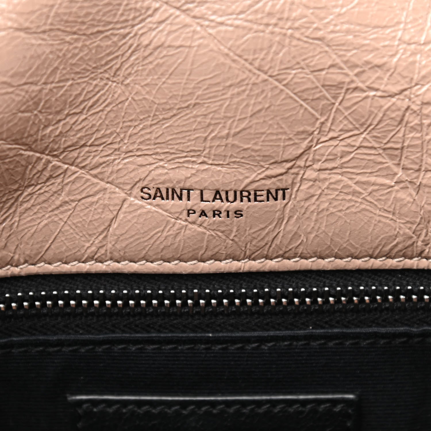 Saint Laurent Crinkled Calfskin Matelasse Monogram Medium Niki Chain Satchel Gold Sand 6 of 11