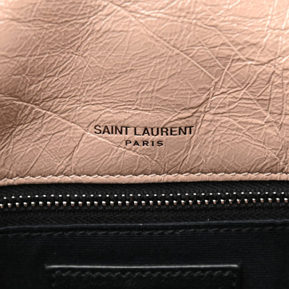 Saint Laurent Crinkled Calfskin Matelasse Monogram Medium Niki Chain Satchel Gold Sand 6 of 11