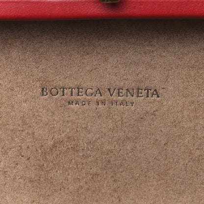 Bottega Veneta Nappa Intrecciato Chain Knot Clutch China Red 6 of 8