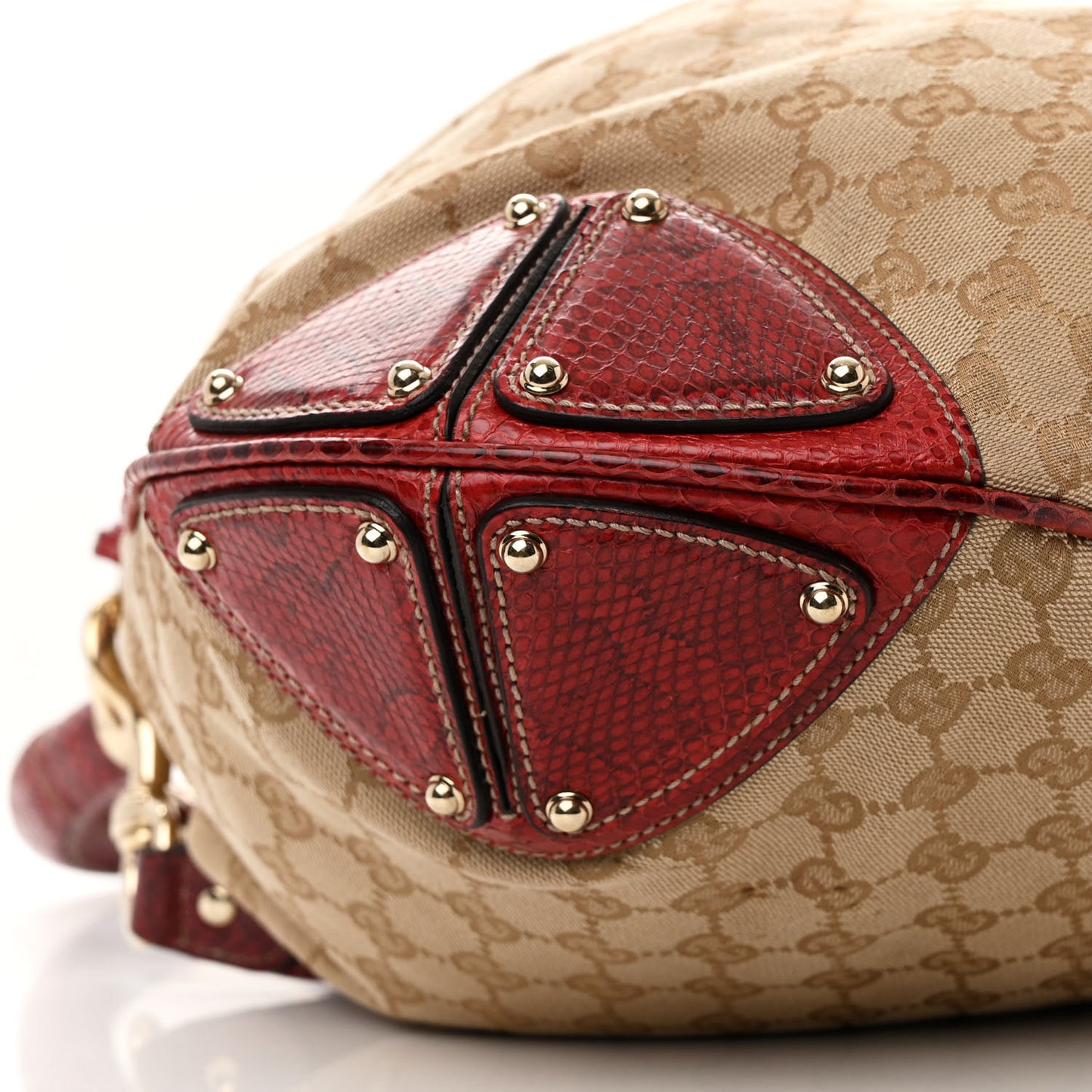 Monogram Snakeskin Large Unicef Indy Top Handle Hobo Red