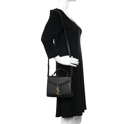 Saint Laurent Grain de Poudre Mini Classic Monogram Cassandra Top Handle Black 2 of 9