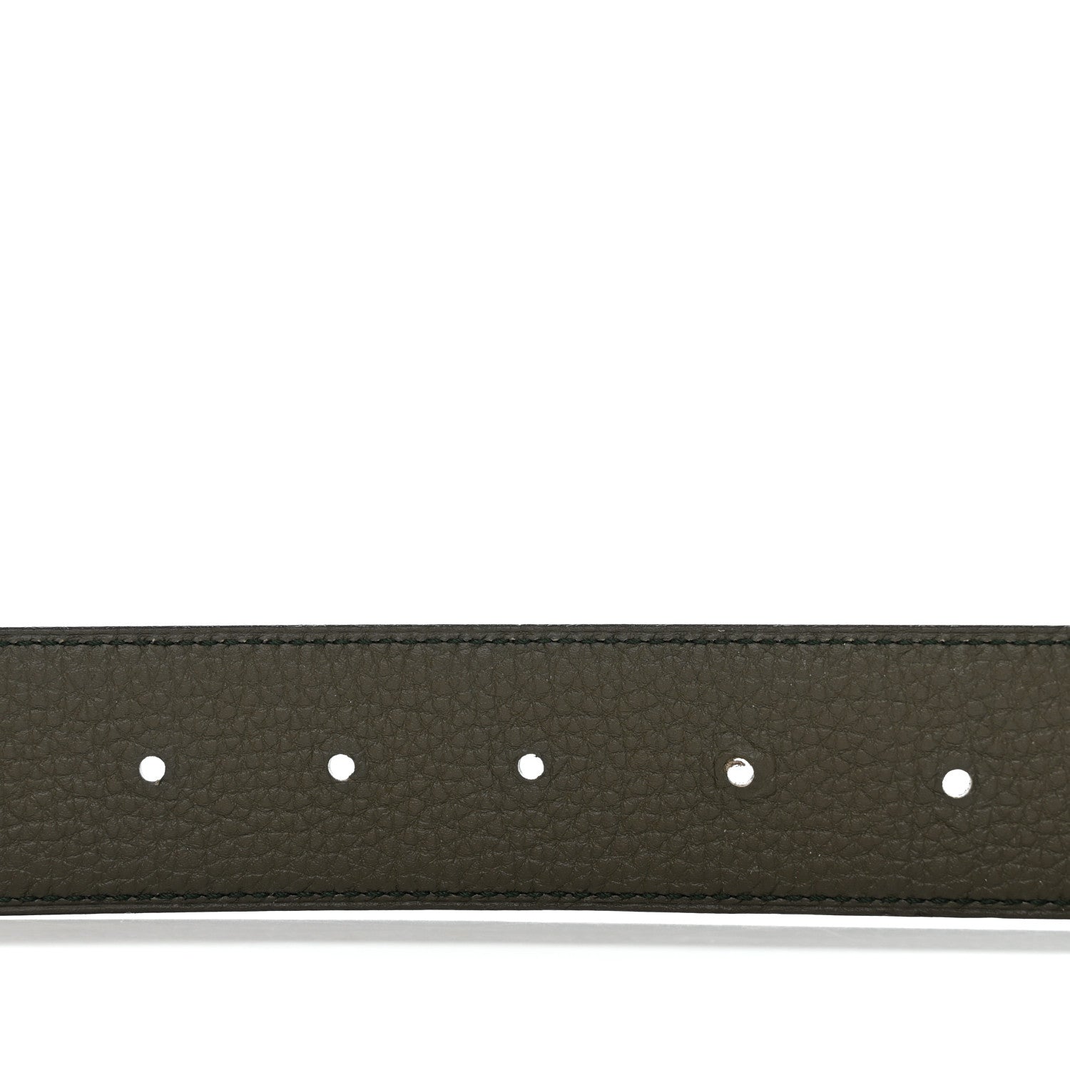 Hermes Chamonix Togo 32mm Belt 90 36 Plomb Vert De Gris 3 of 5