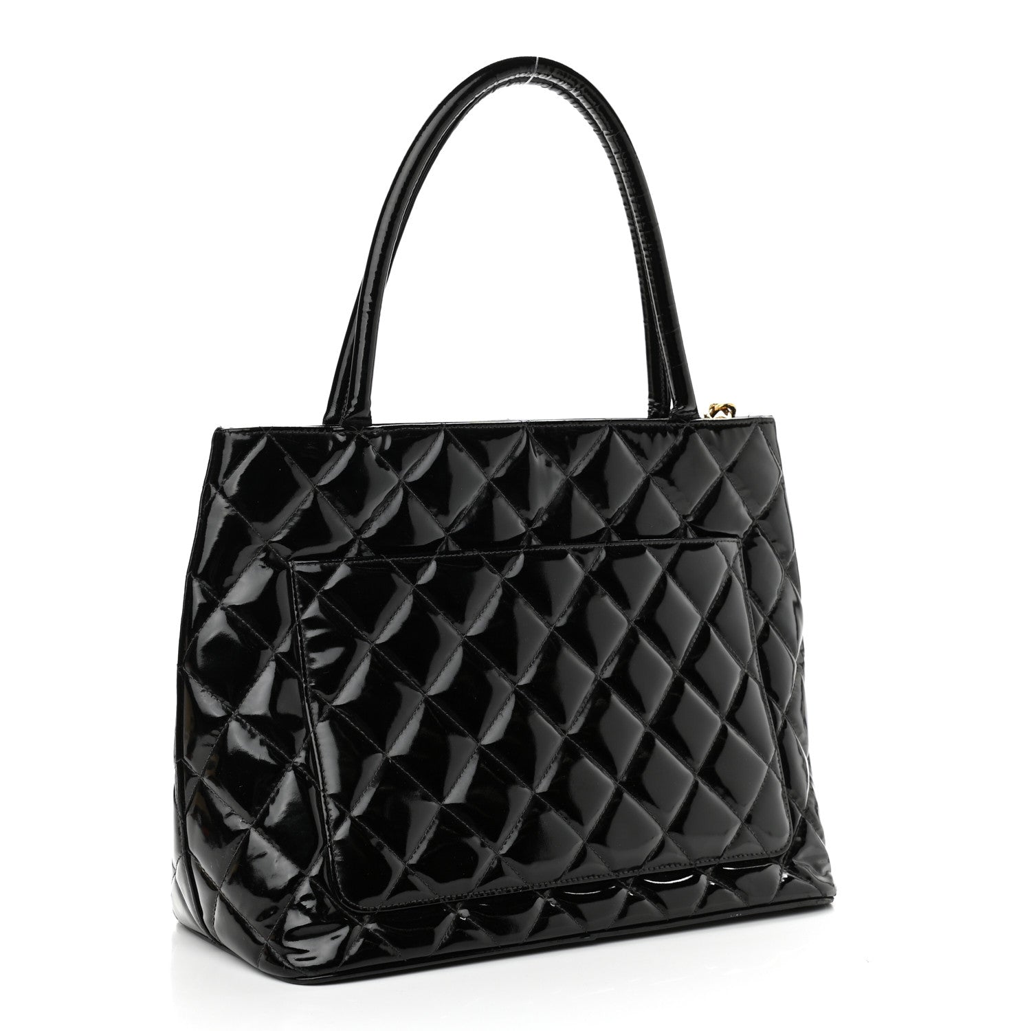 Chanel Patent Medallion Tote Black 3 of 15
