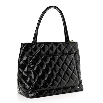 Chanel Patent Medallion Tote Black 3 of 15