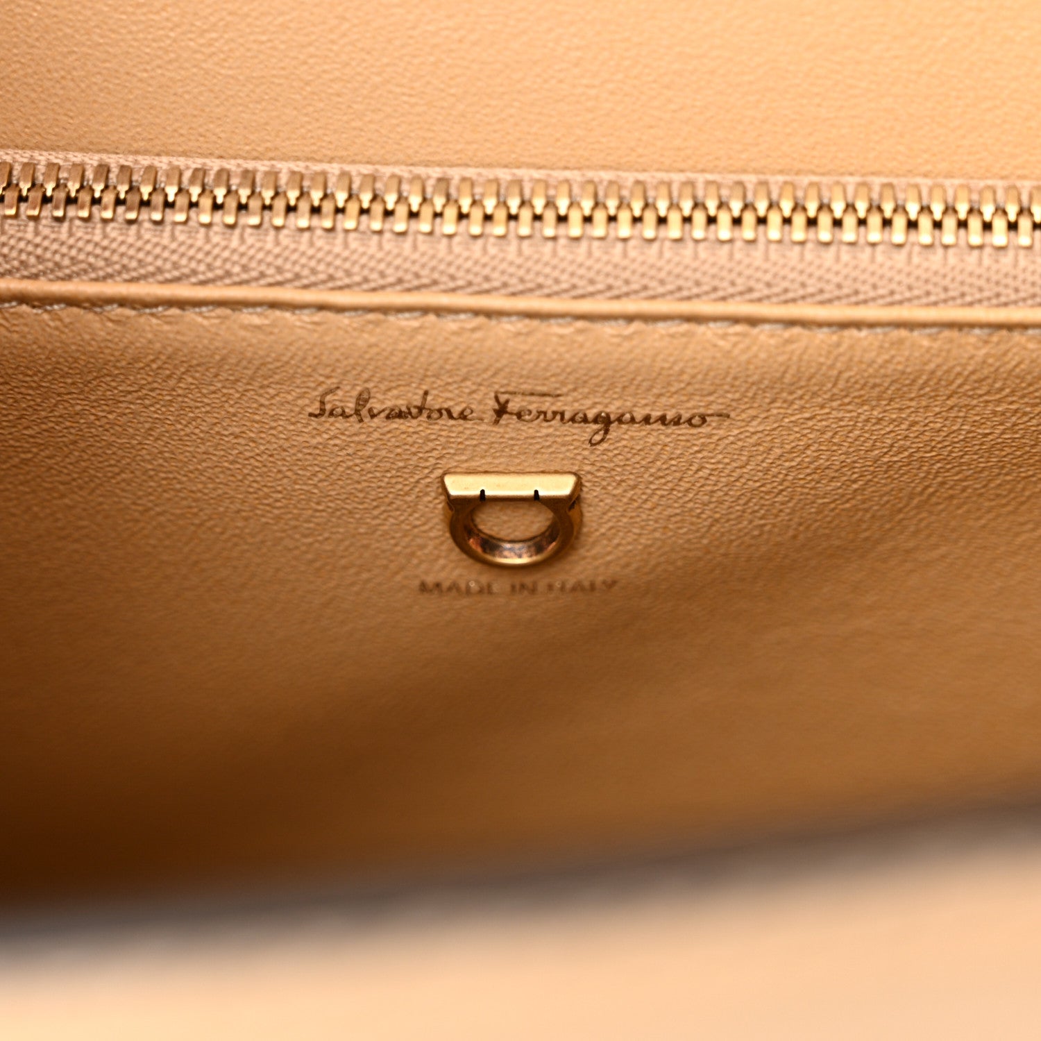 Salvatore Ferragamo Calfskin Suede Small Boxyz Beige 7 of 14