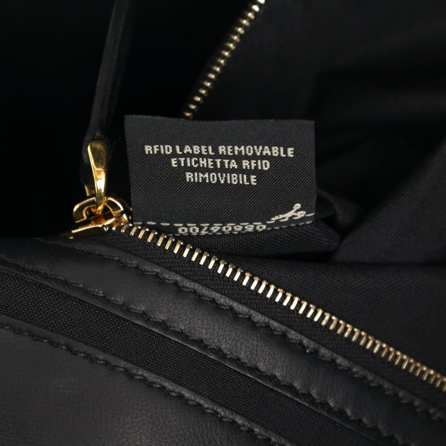 Nappa FF 1974 Embossed Large Baguette Black