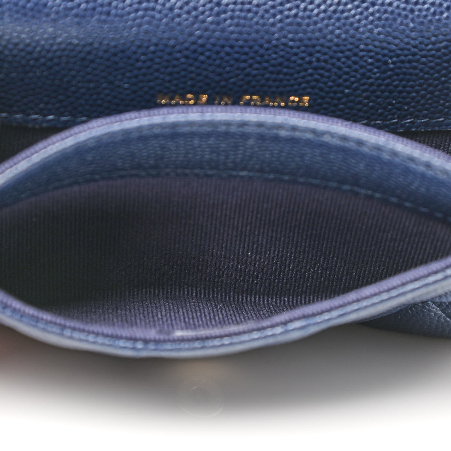 Chanel Caviar Quilted Flap Card Holder Wallet Navy 9 of 12