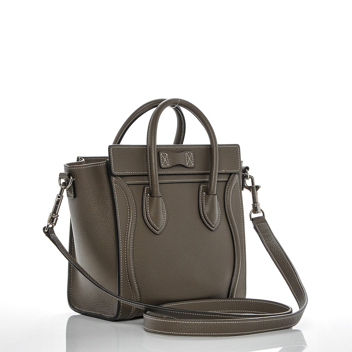 Drummed Calfskin Nano Luggage Souris