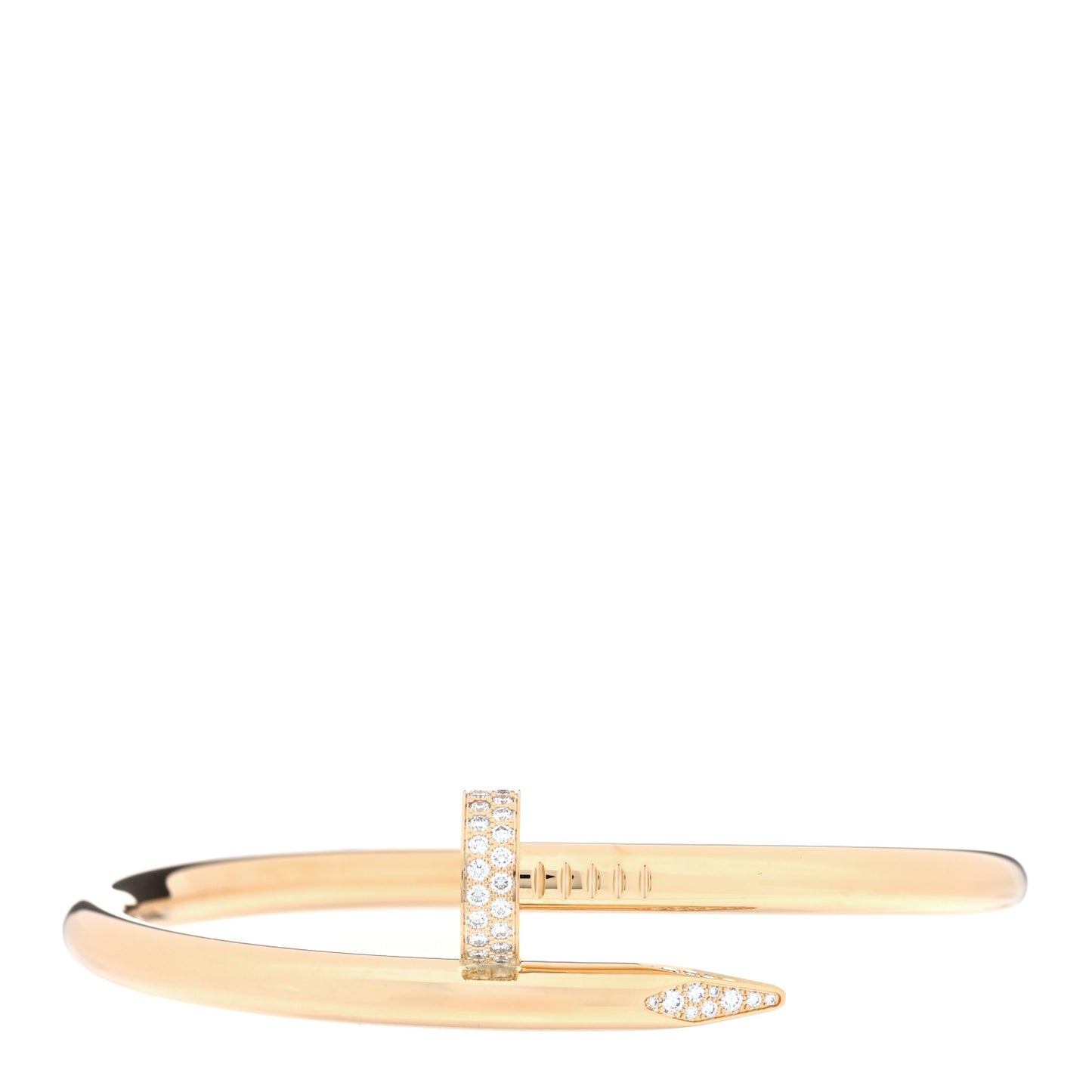 18K Yellow Gold Diamond Medium Juste Un Clou Bracelet 19