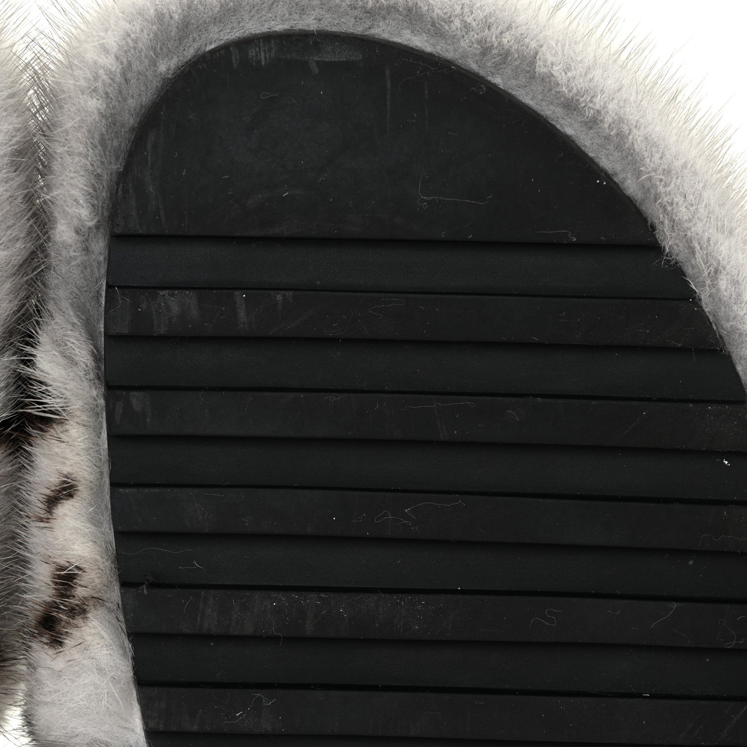 Louis Vuitton Mink Fur Bom Dia Slippers 39 Grey 7 of 9