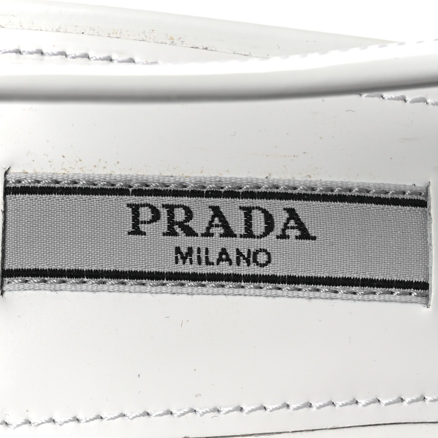 Prada Spazzolato Triangle Logo Pointed Toe 75mm Slingback Pumps 38 White 9 of 13