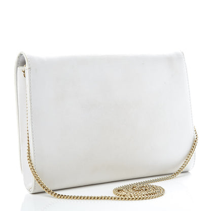 Versace Calfskin Palazzo Chain Evening Bag White 3 of 15