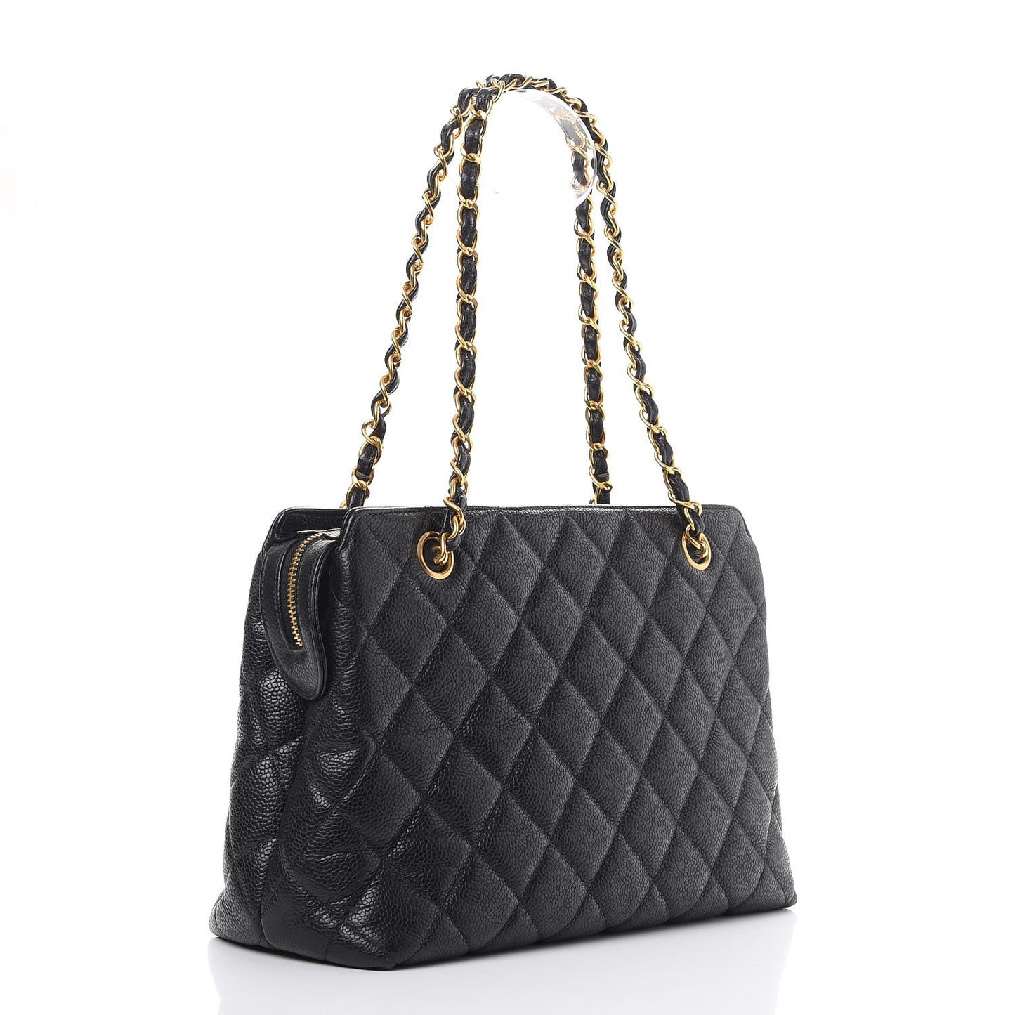 Caviar Quilted Tote Black