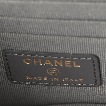 Chanel Caviar Quilted Mini Boy Wallet On Chain WOC Dark Gray 6 of 9