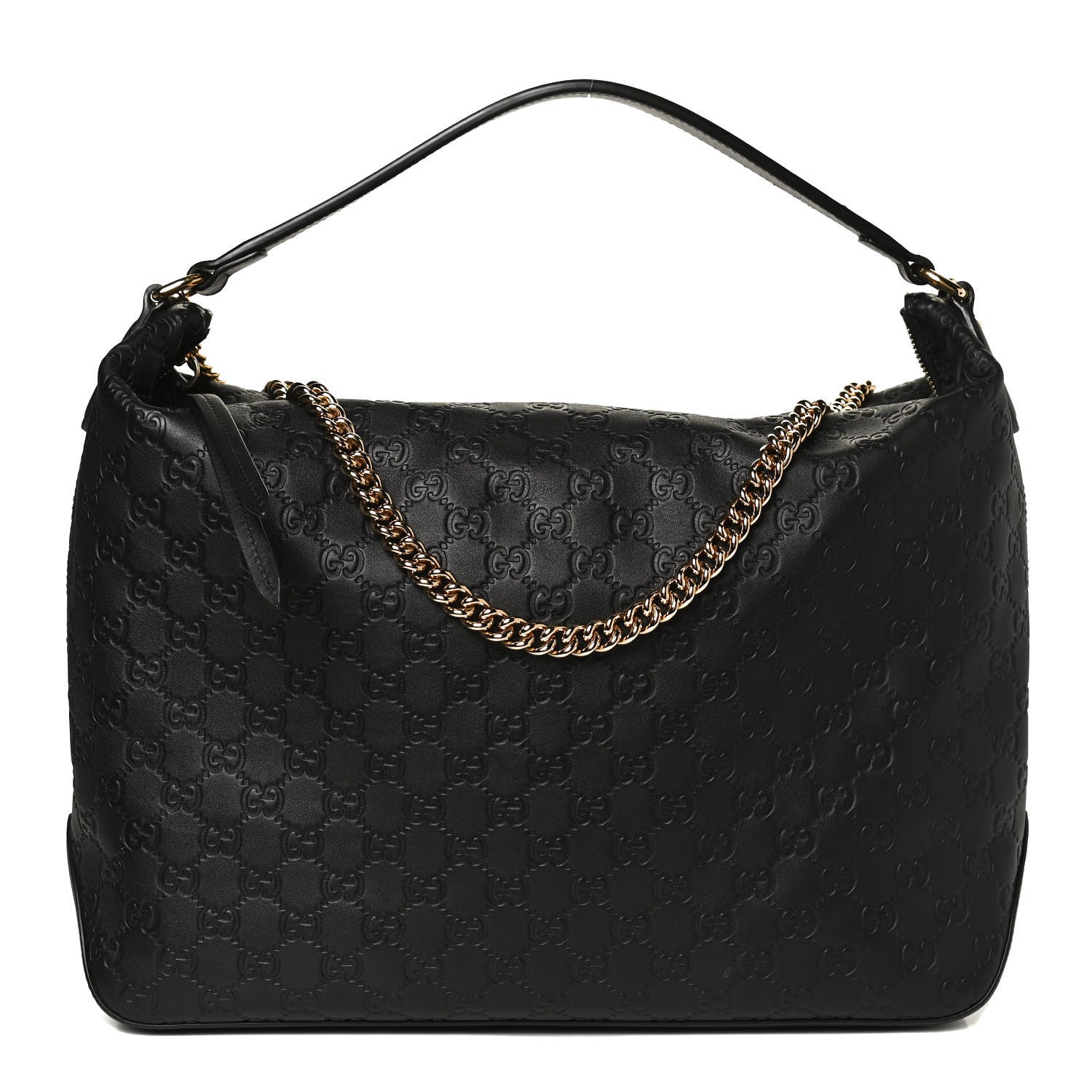 Gucci Guccissima Signature Large Linea A Hobo Black 1 of 14