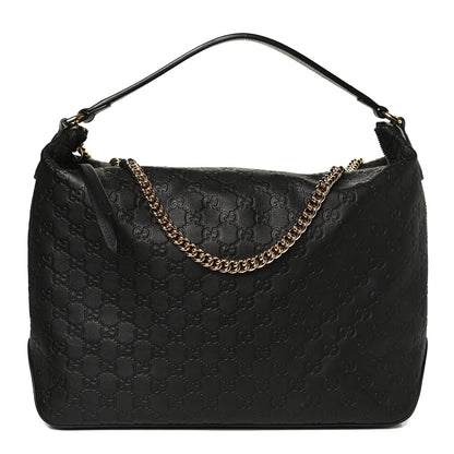 Gucci Guccissima Signature Large Linea A Hobo Black 1 of 14