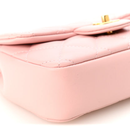 Chanel Lambskin Quilted Mini Heart Charms Flap Light Pink 9 of 11