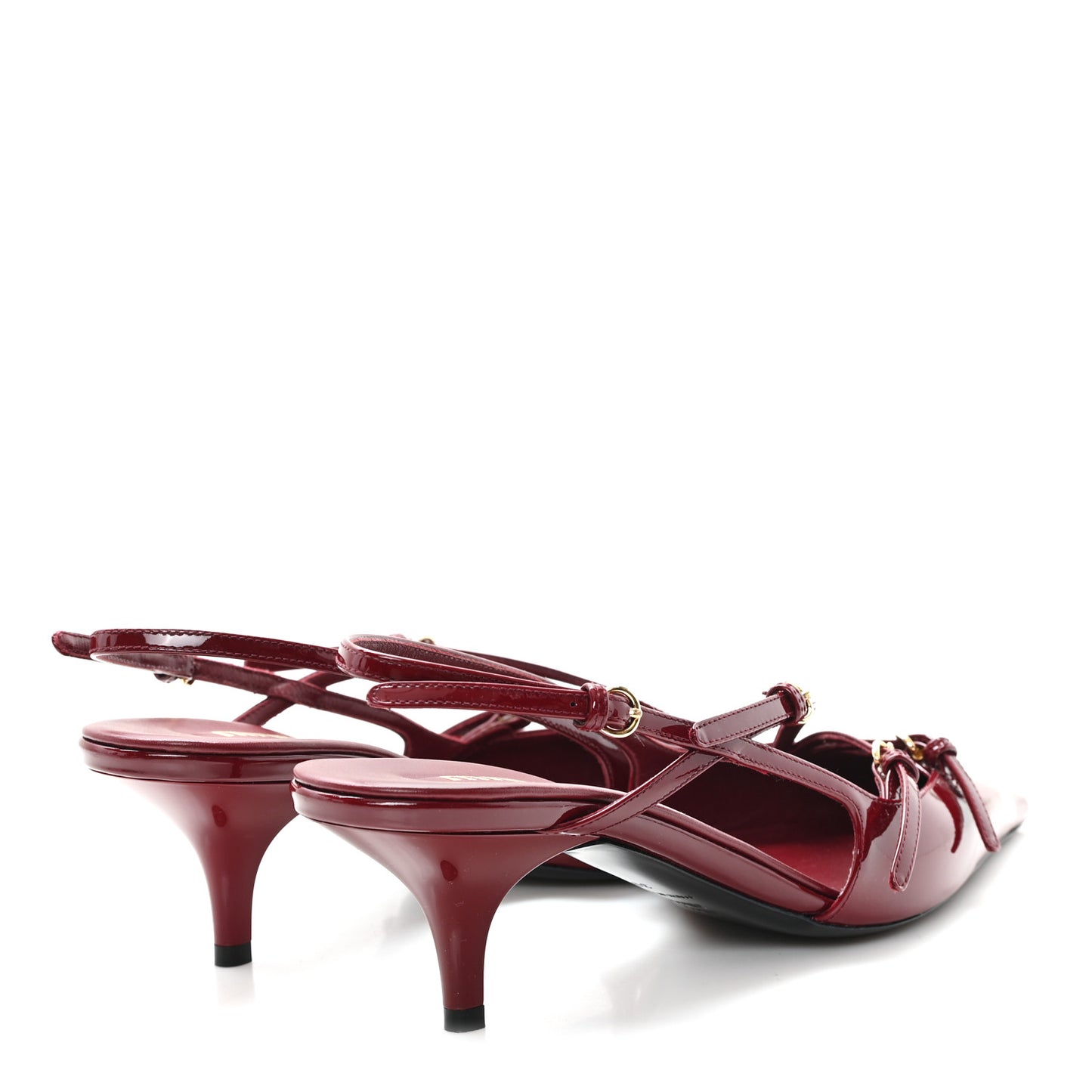 Vernice Buckle 55mm Slingback Pumps 39 Porpora