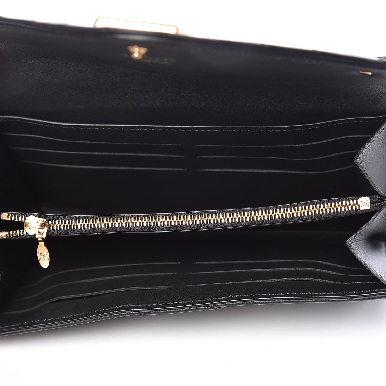 Louis Vuitton Calfskin New Wave Long Wallet Black 5 of 8