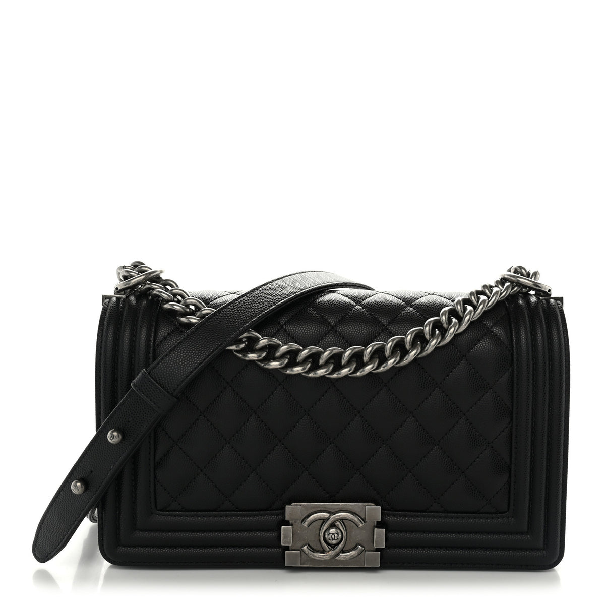 Chanel Caviar Quilted Medium Boy Flap Black 1 of 10