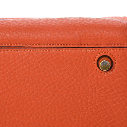 Celine Bullhide Calfskin Small Ring Handbag Burnt Orange 10 of 10