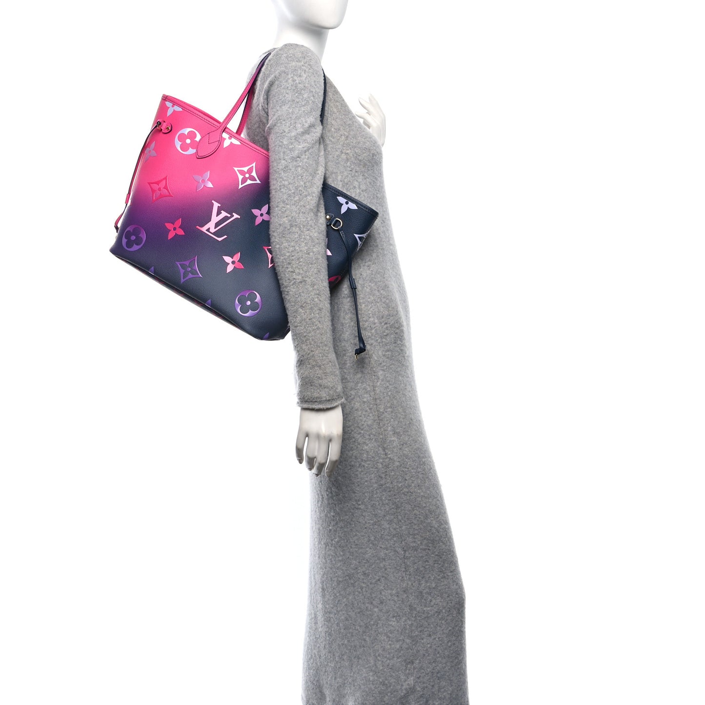 Monogram Giant Spring In The City Neverfull MM Midnight Fuchsia