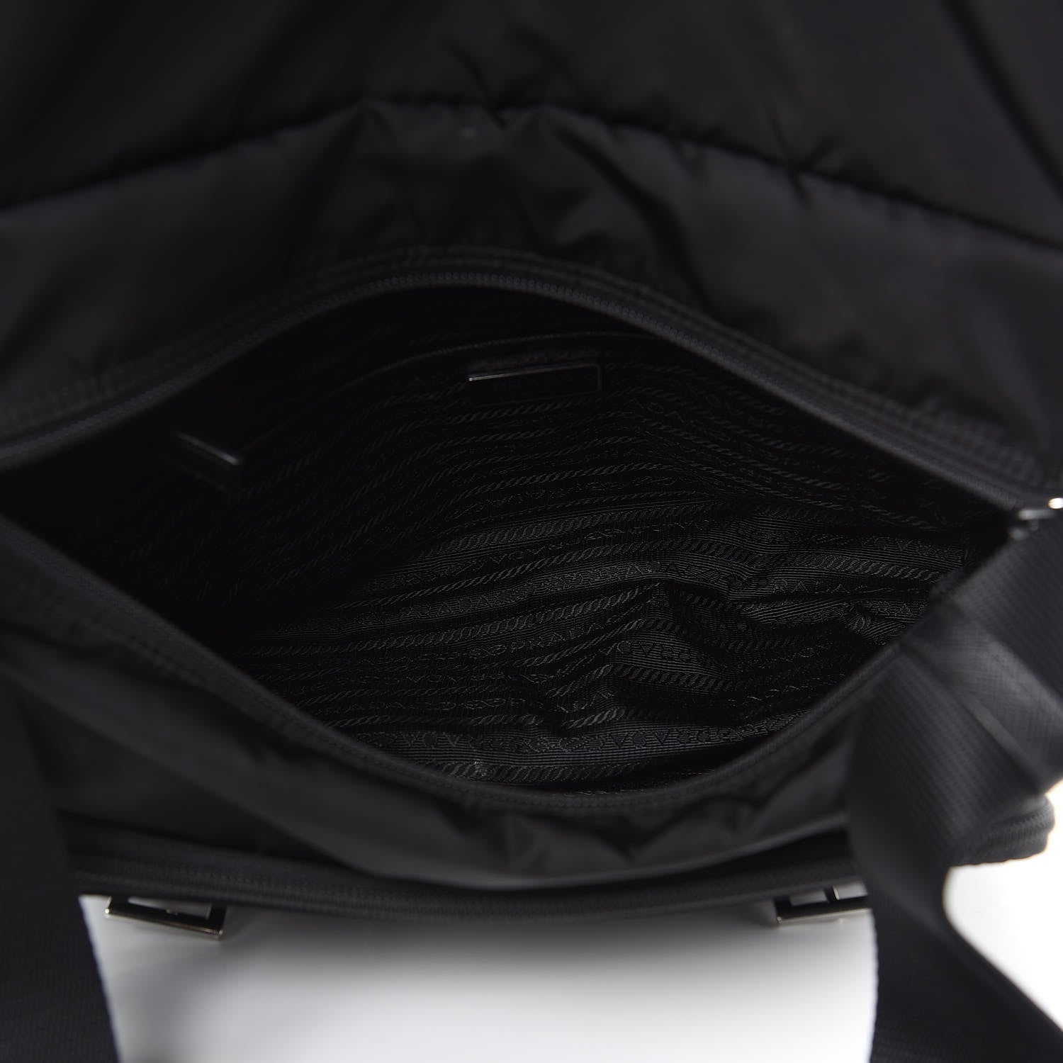 Prada Tessuto Nylon Messenger Bag Black 5 of 11