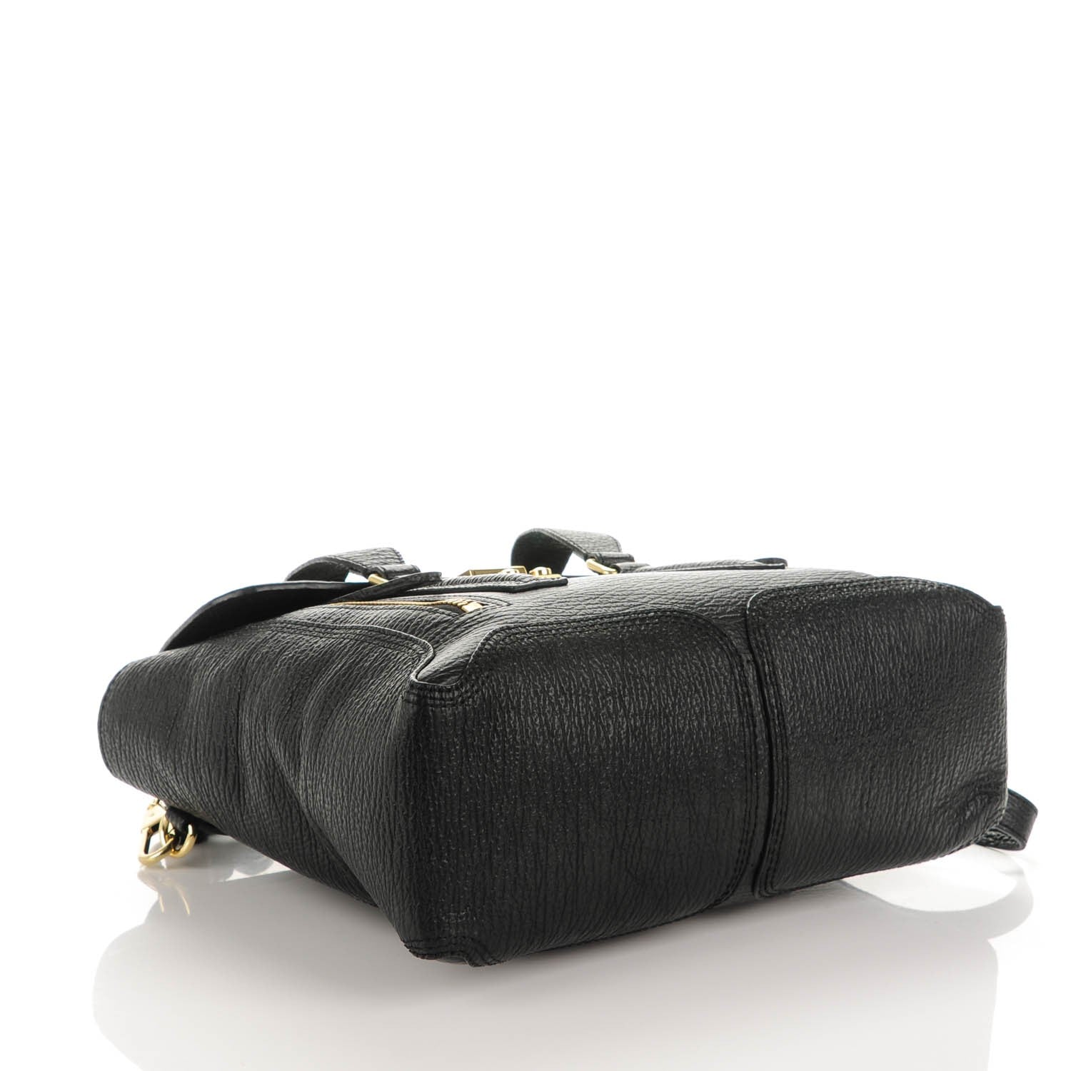 3.1 Phillip Lim 3.1 Textured Calfskin Medium Pashli Satchel Black 4 of 7