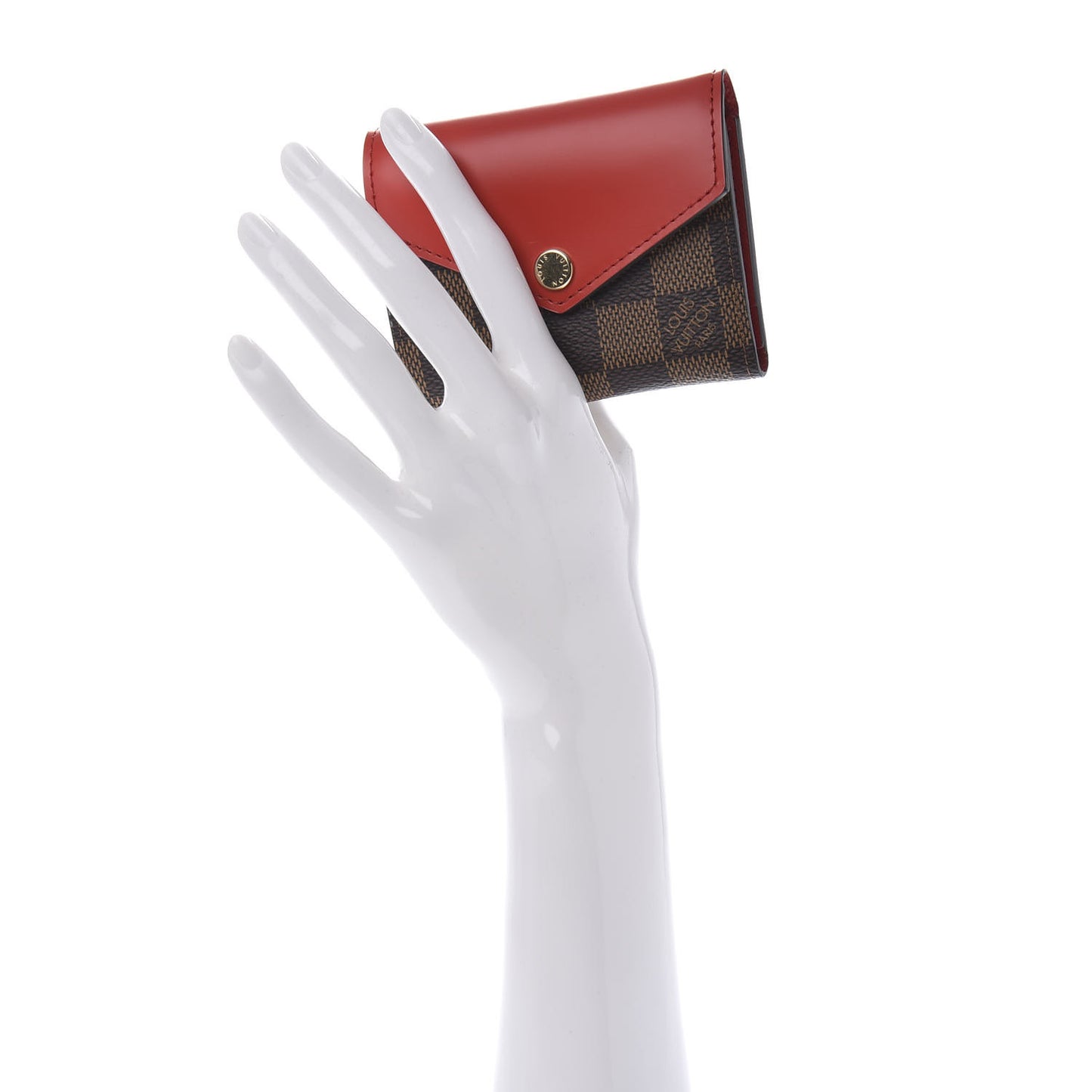 Damier Ebene Zoe Wallet Cherry
