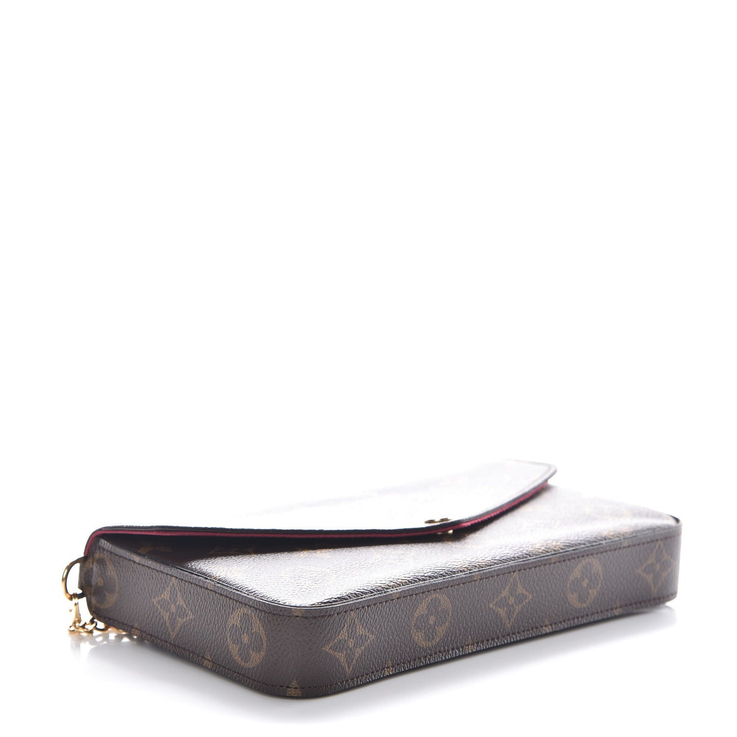 Monogram Pochette Felicie Chain Wallet Fuchsia