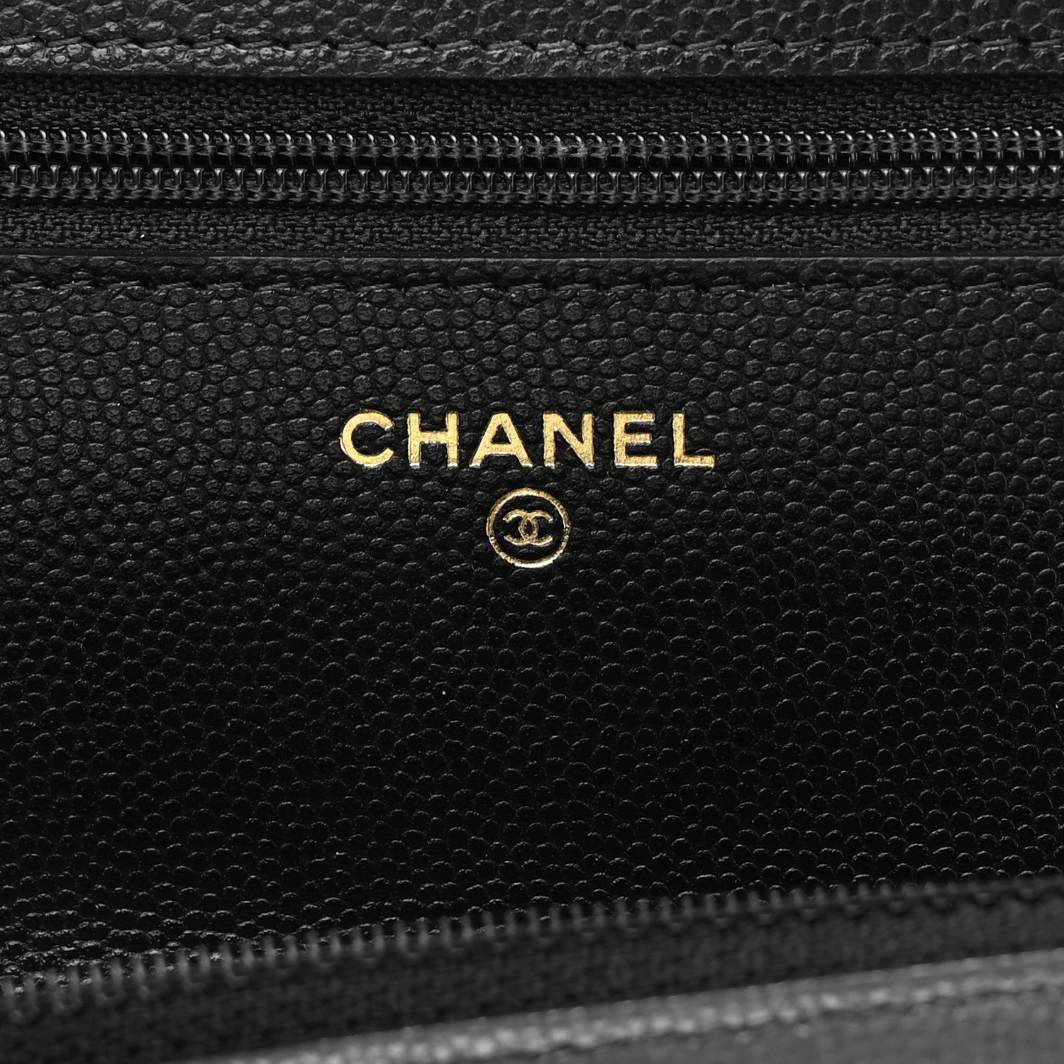 Chanel Caviar Quilted French New Wave Chain CC Wallet On Chain WOC Black 6 of 11