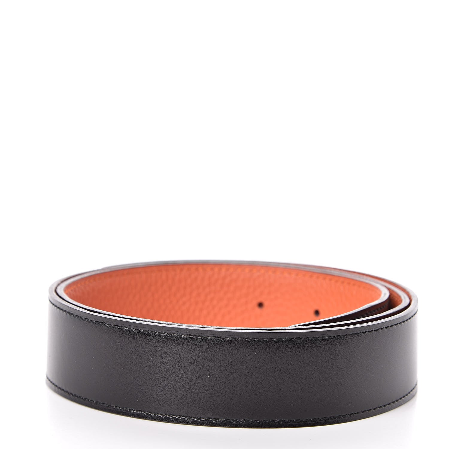 Hermes Swift Togo 32mm Belt Strap 85 Black Orange 2 of 5