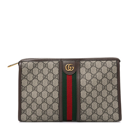 Gucci GG Supreme Monogram Web Ophidia GG Toiletry Case Beige New Acero 1 of 8