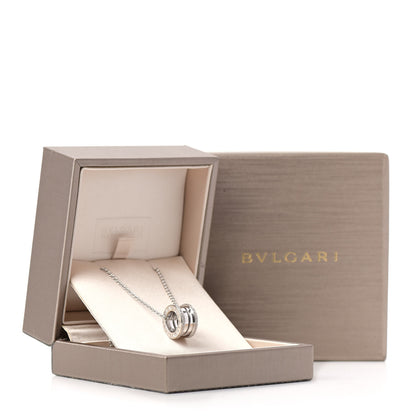 Bulgari 18K White Gold Diamond B.Zero1 Pendant Necklace 7 of 7