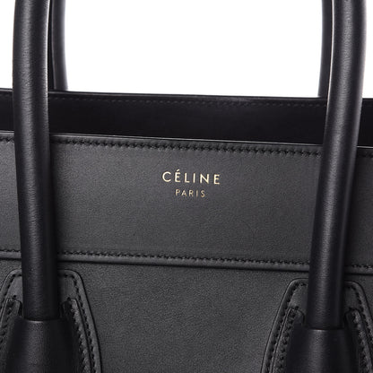 Celine Smooth Calfskin Mini Luggage Black 12 of 15