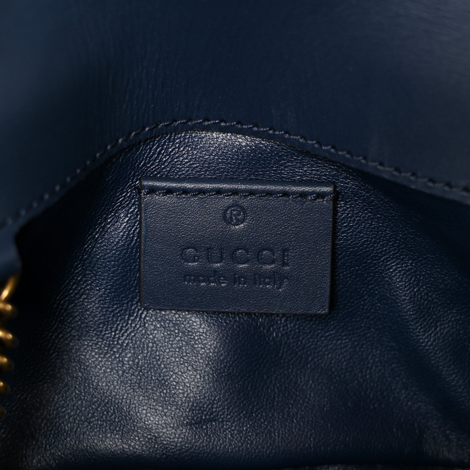 Gucci Snakeskin Matelasse Super Mini GG Marmont Shoulder Bag Blue 6 of 10