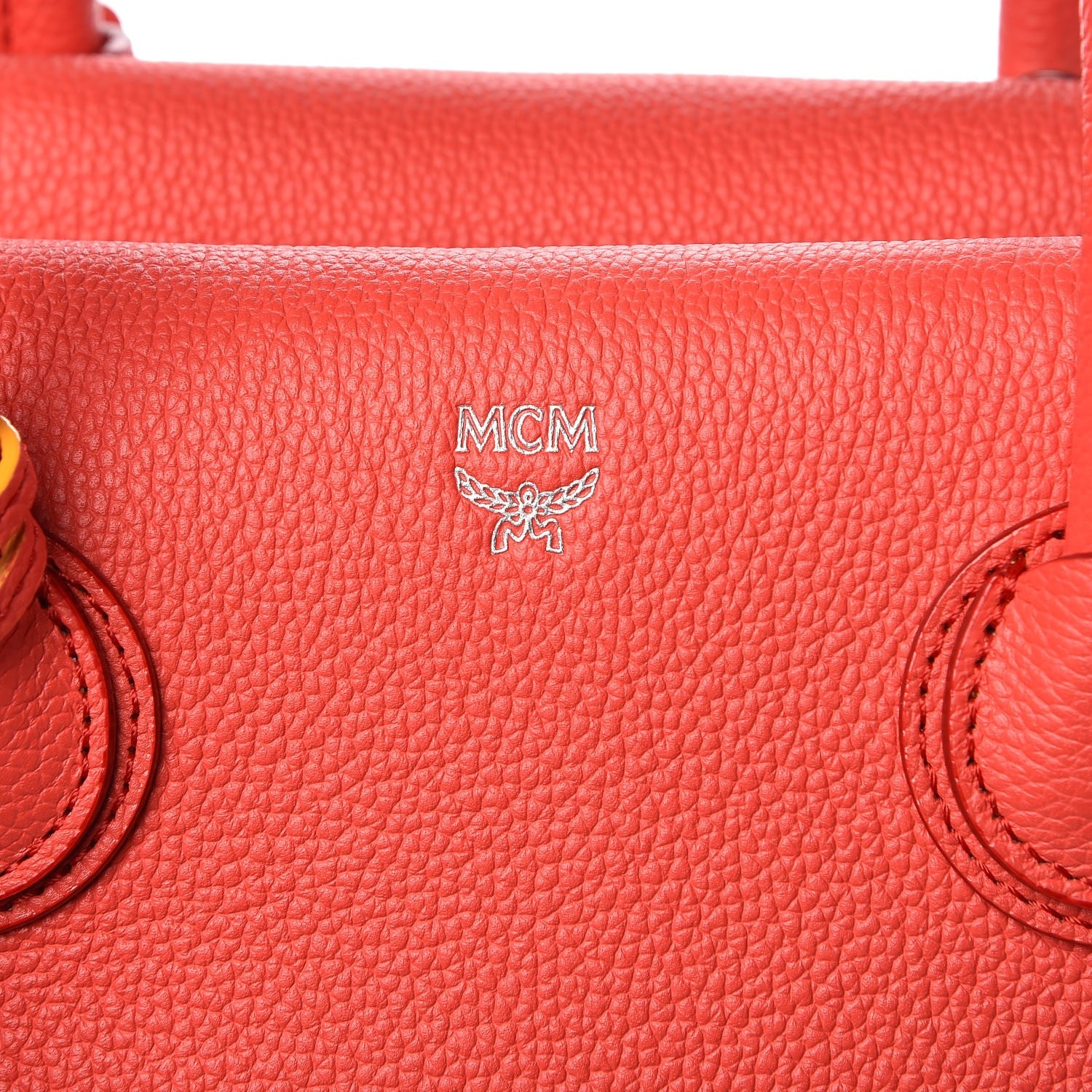 MCM Grained Calfskin Medium Milla Tote Coral 7 of 16