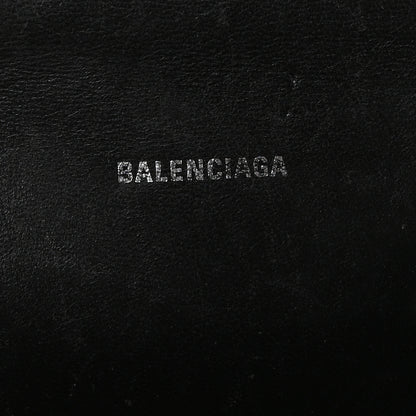 Balenciaga Box Calfskin Graffiti Logo Hourglass Top Handle Bag XS Black Silver 6 of 11