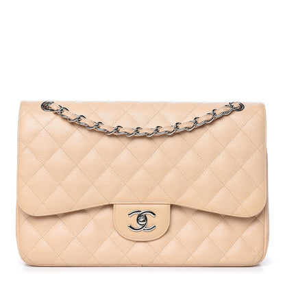 Chanel Caviar Quilted Jumbo Double Flap Beige Clair 1 of 12