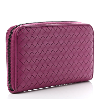 Bottega Veneta Nappa Intrecciato Zip Around Wallet Ametista 3 of 11