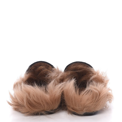 Gucci Velvet Fur Womens Princetown Slippers 39 Black 7 of 10