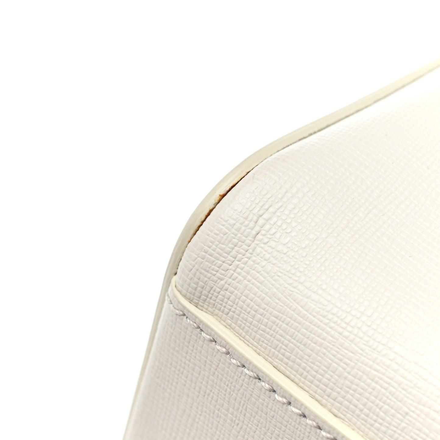 Calfskin Diag Flap Bag White Black